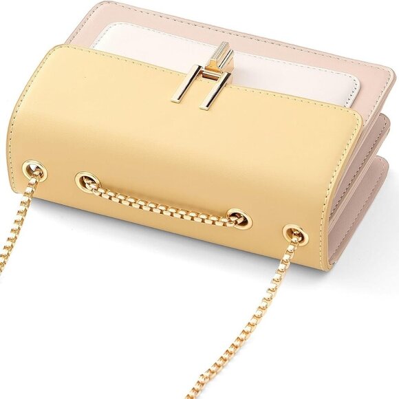 Color-Block Crossbody Bags for Women Leather Cross Body Purses Cute Designer Han - Picture 3 of 9